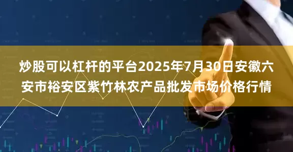 炒股可以杠杆的平台2025年7月30日安徽六安市裕安区紫竹林农产品批发市场价格行情