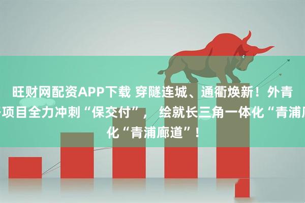 旺财网配资APP下载 穿隧连城、通衢焕新！外青松公路项目全力冲刺“保交付”， 绘就长三角一体化“青浦廊道”！